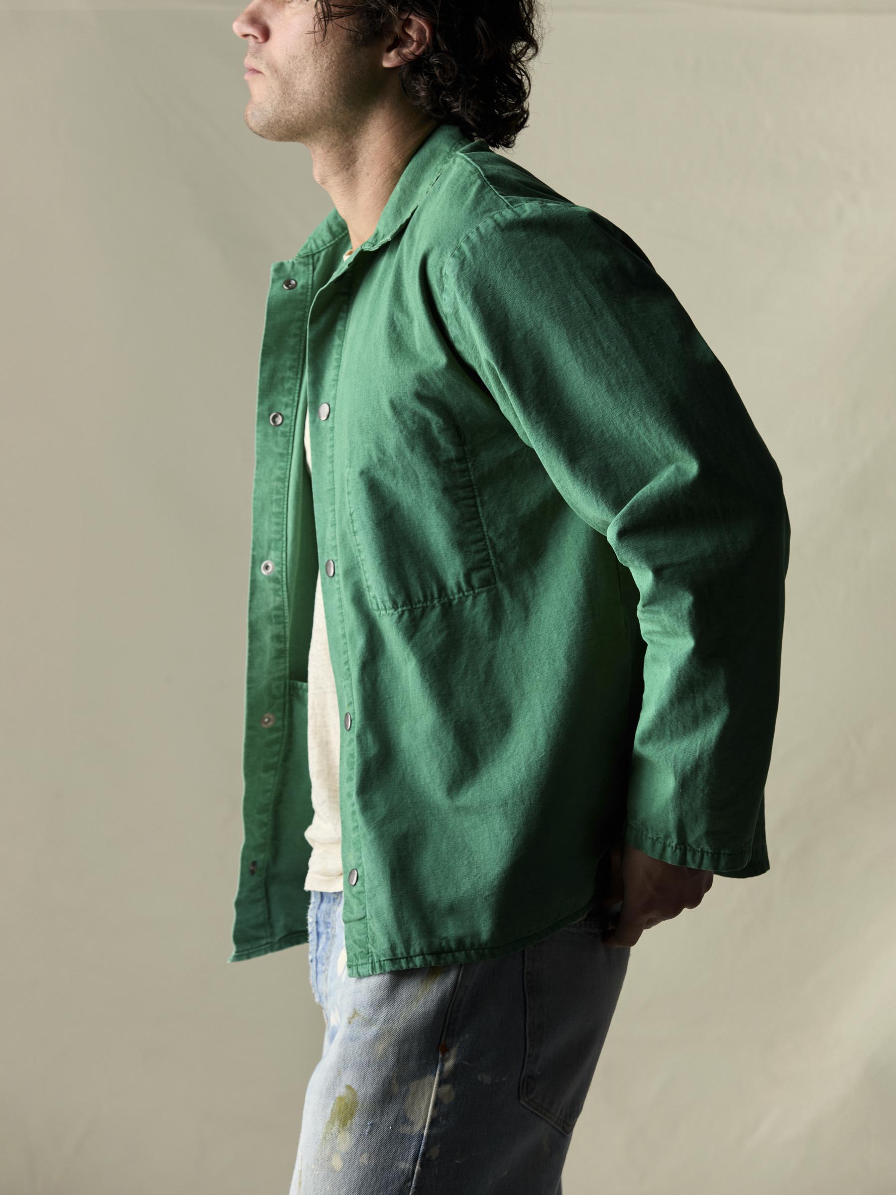 welder's jacket in seagreen ripstop – imogene + willie