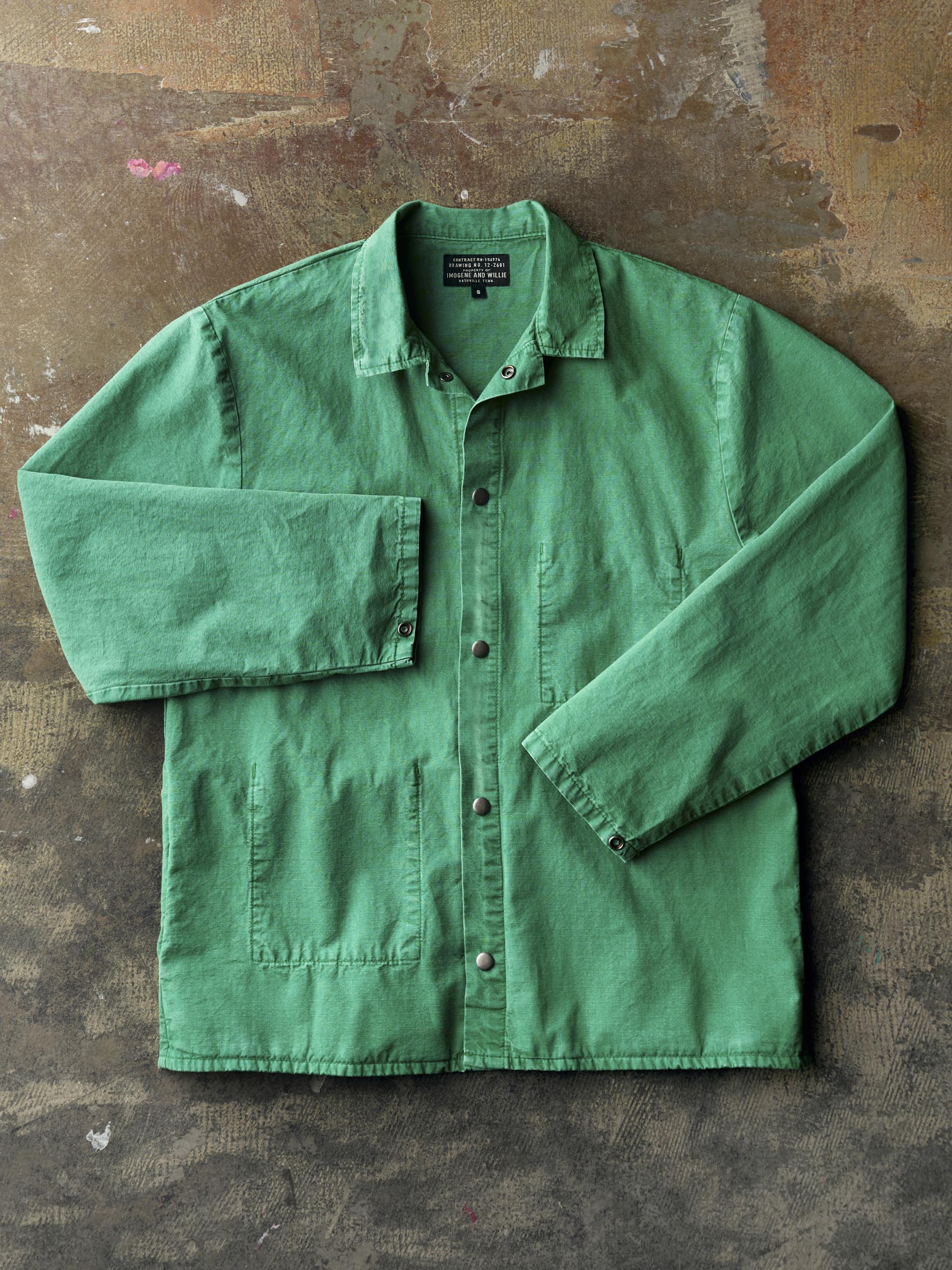welder's jacket in seagreen ripstop – imogene + willie