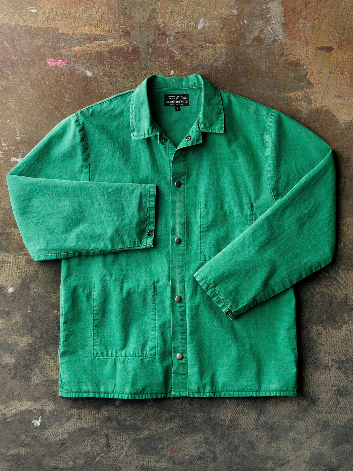 welder's jacket in seagreen ripstop