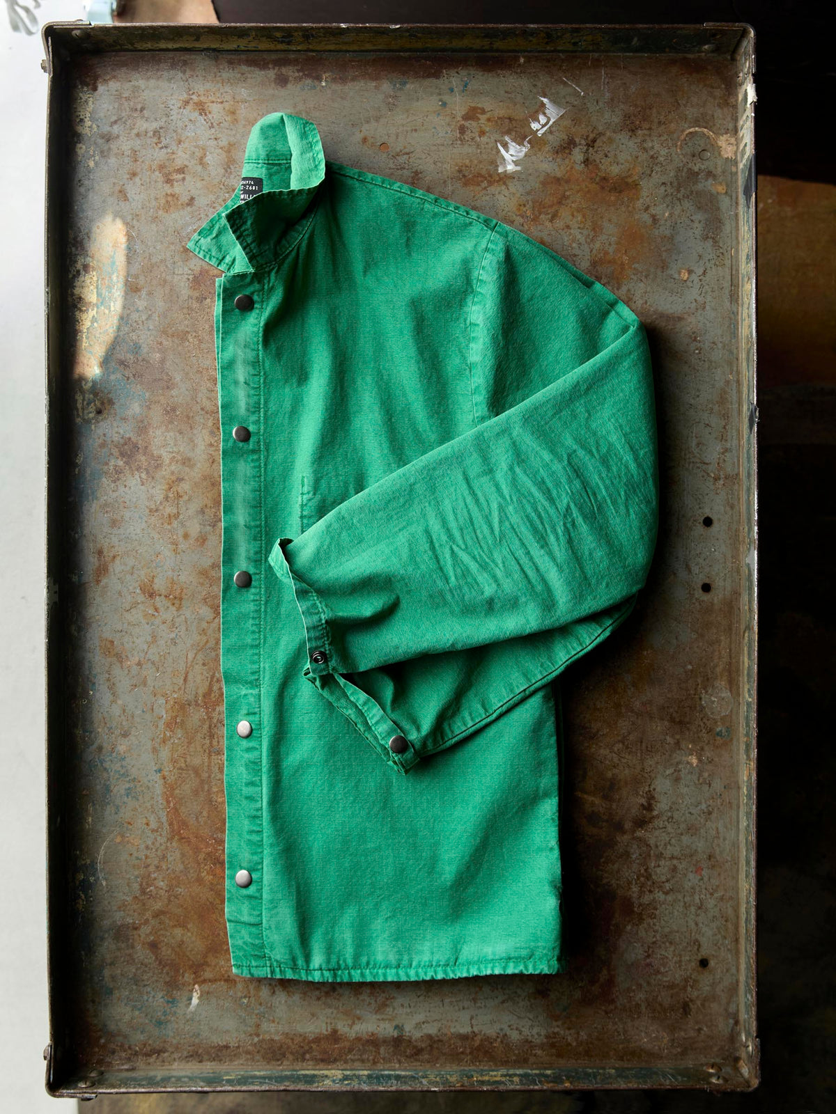 welder's jacket in seagreen ripstop