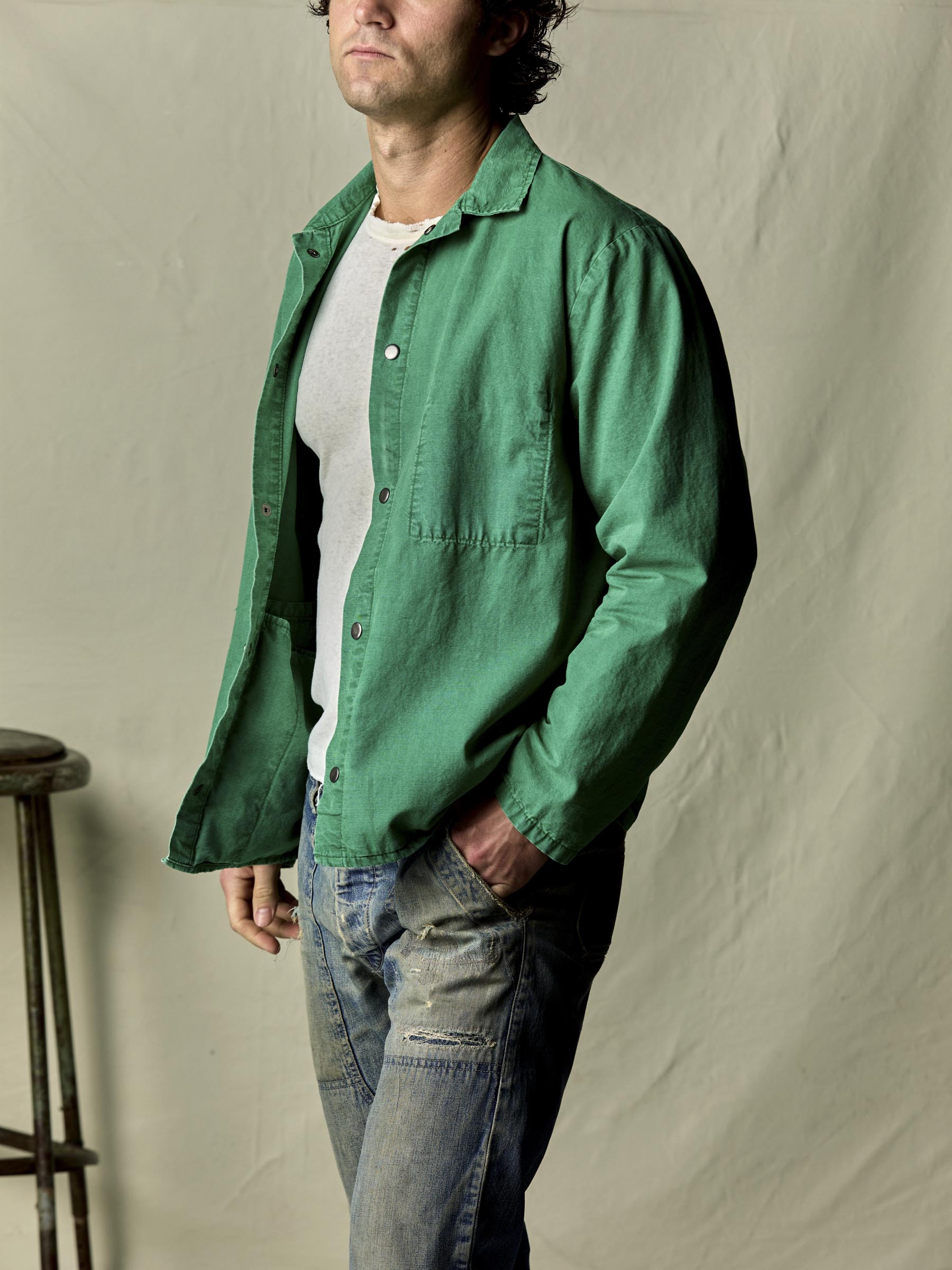 welder's jacket in seagreen ripstop – imogene + willie