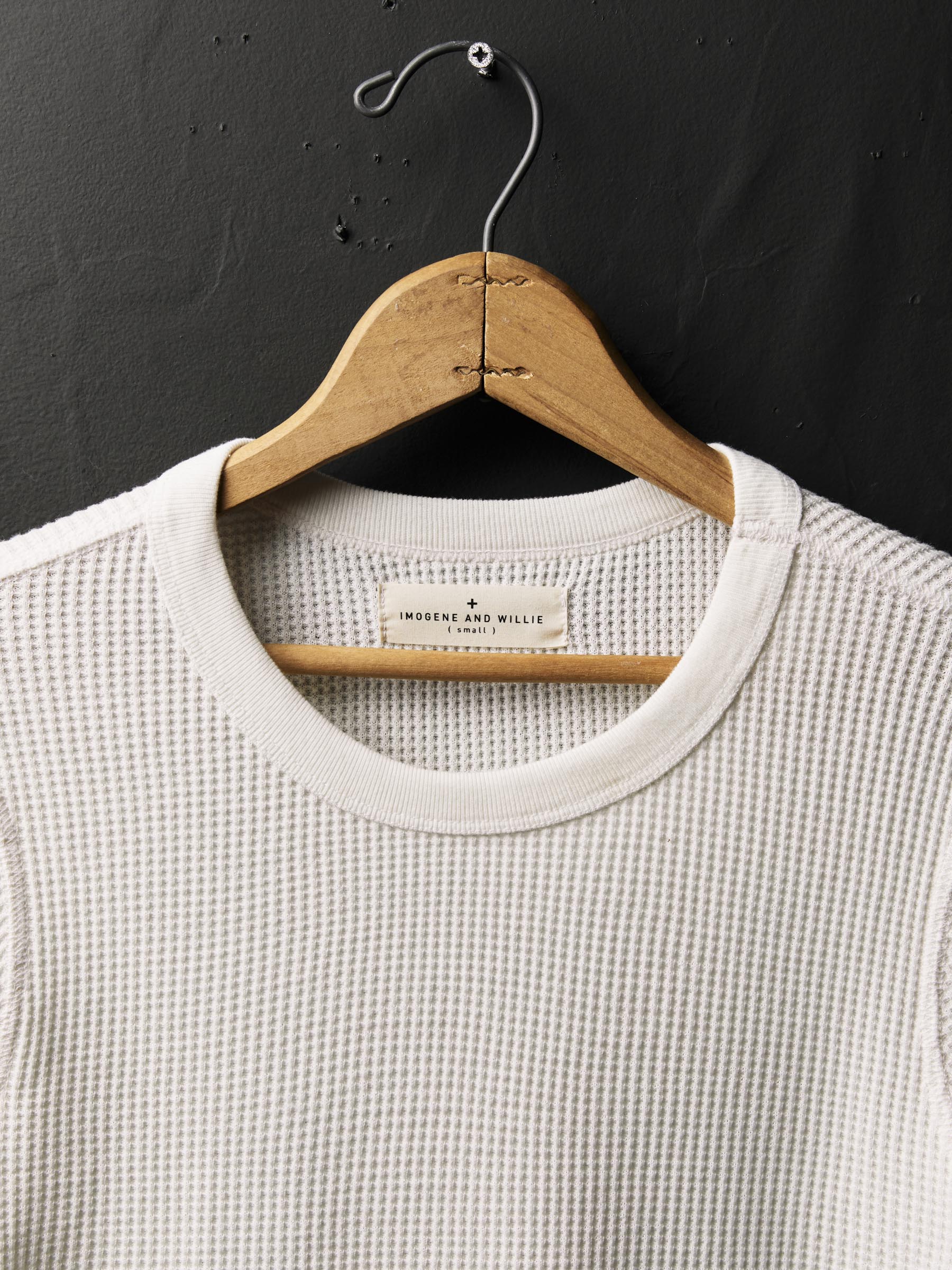 long sleeve waffle thermal in white – imogene + willie