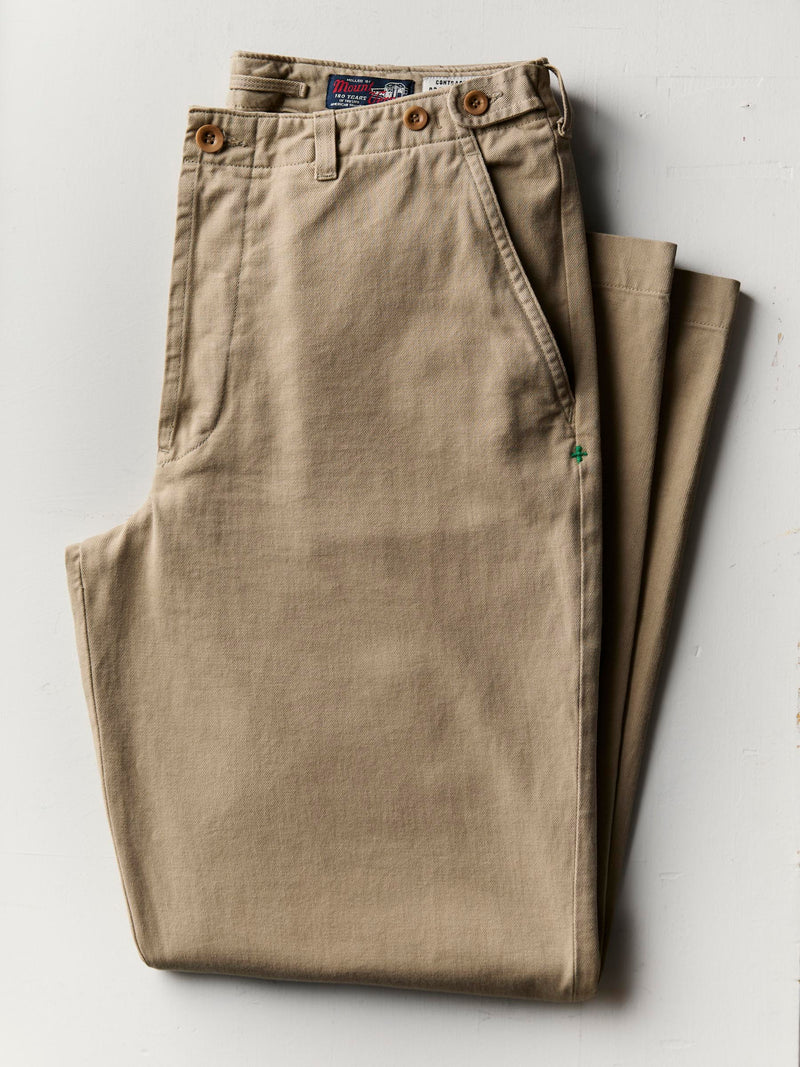 wilkison trouser in field tan - Model