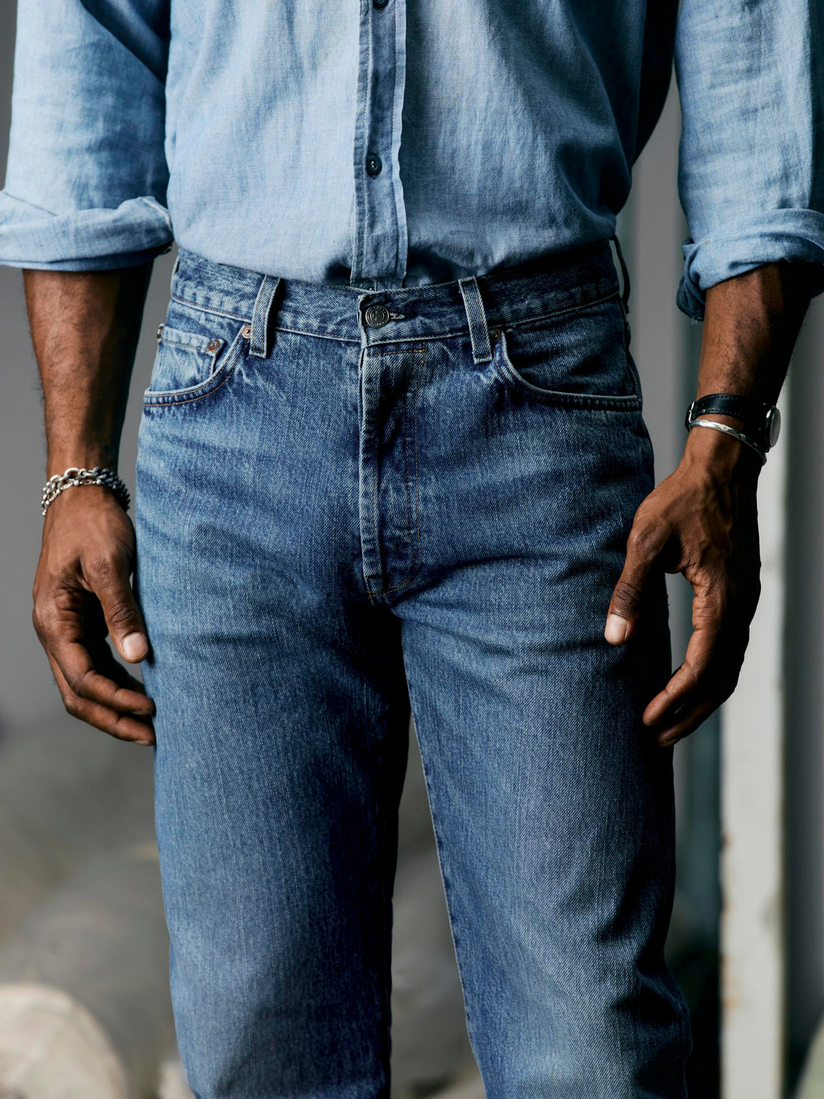 willie washed natural indigo