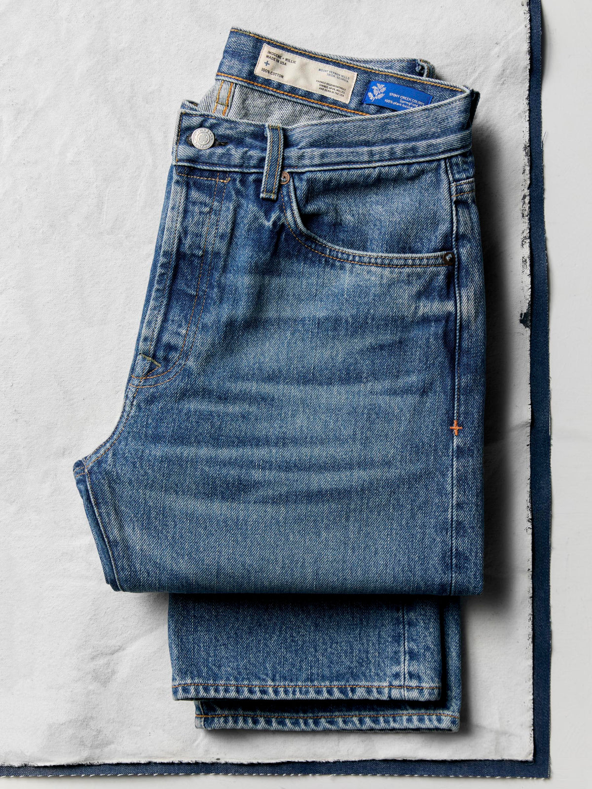 willie washed natural indigo