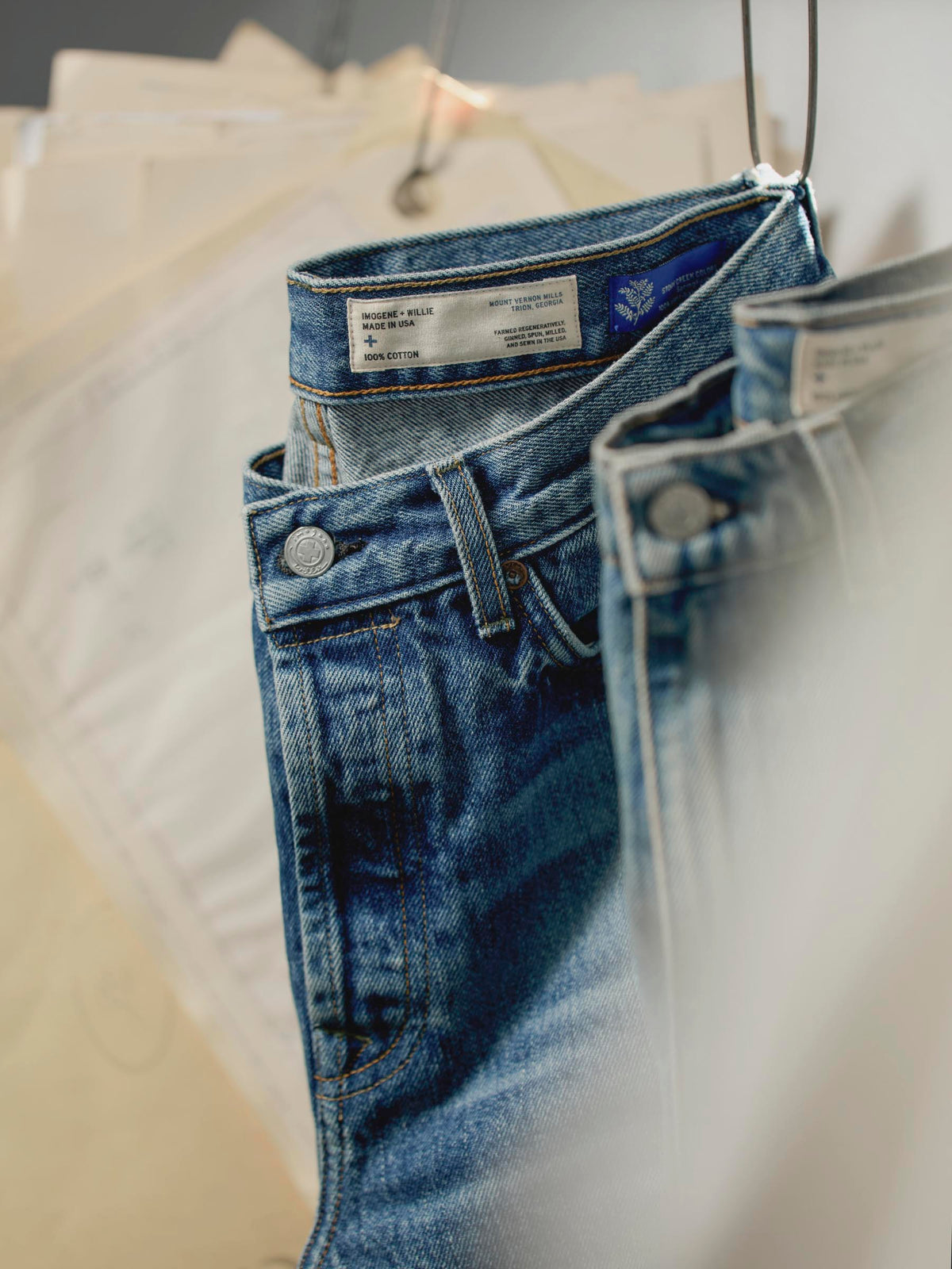 willie washed natural indigo