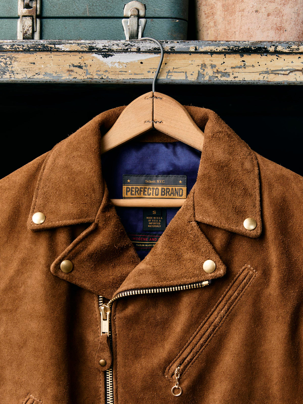 i+w x Schott NYC rough out perfecto jacket