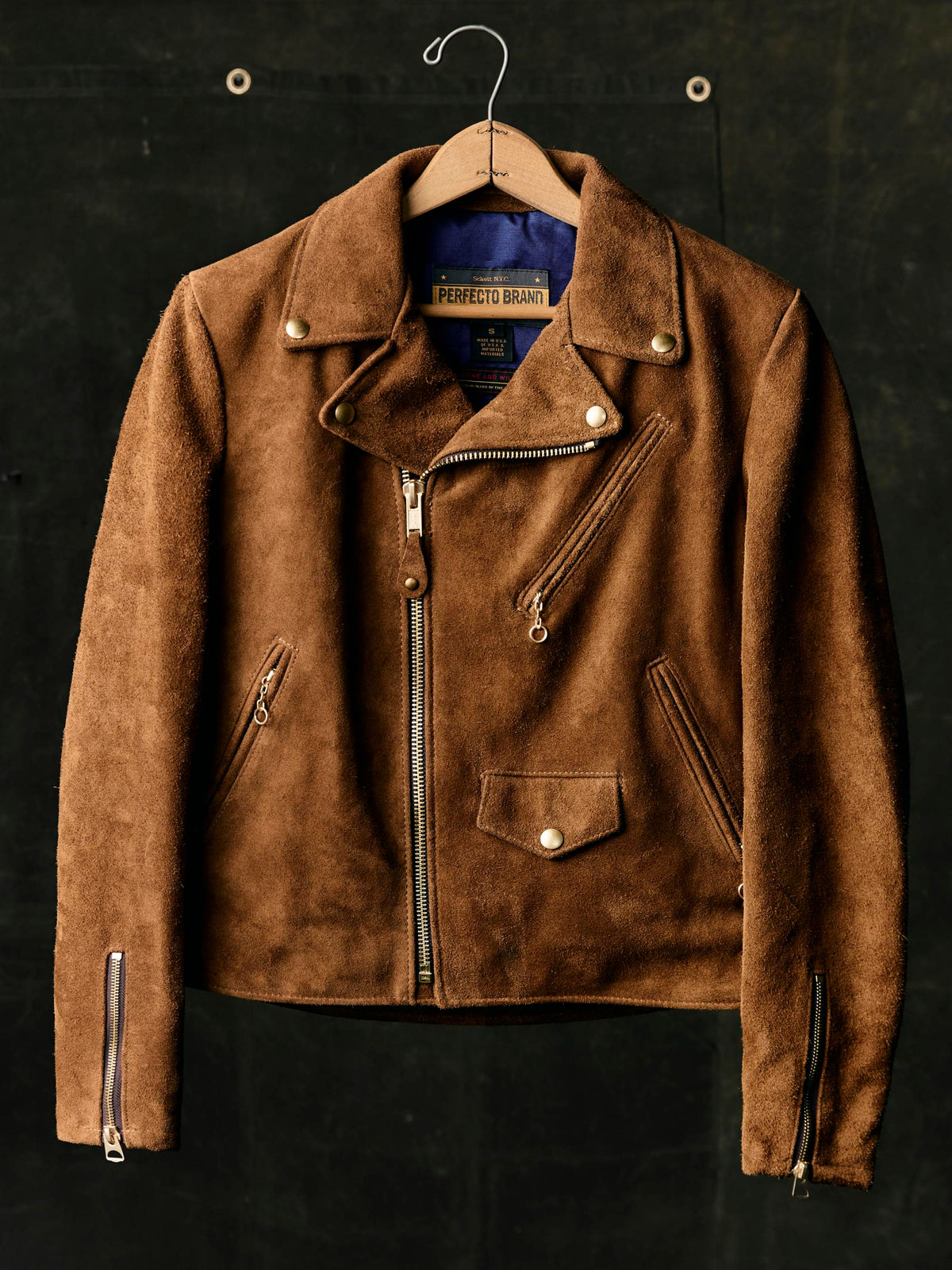 i+w x Schott NYC rough out perfecto jacket