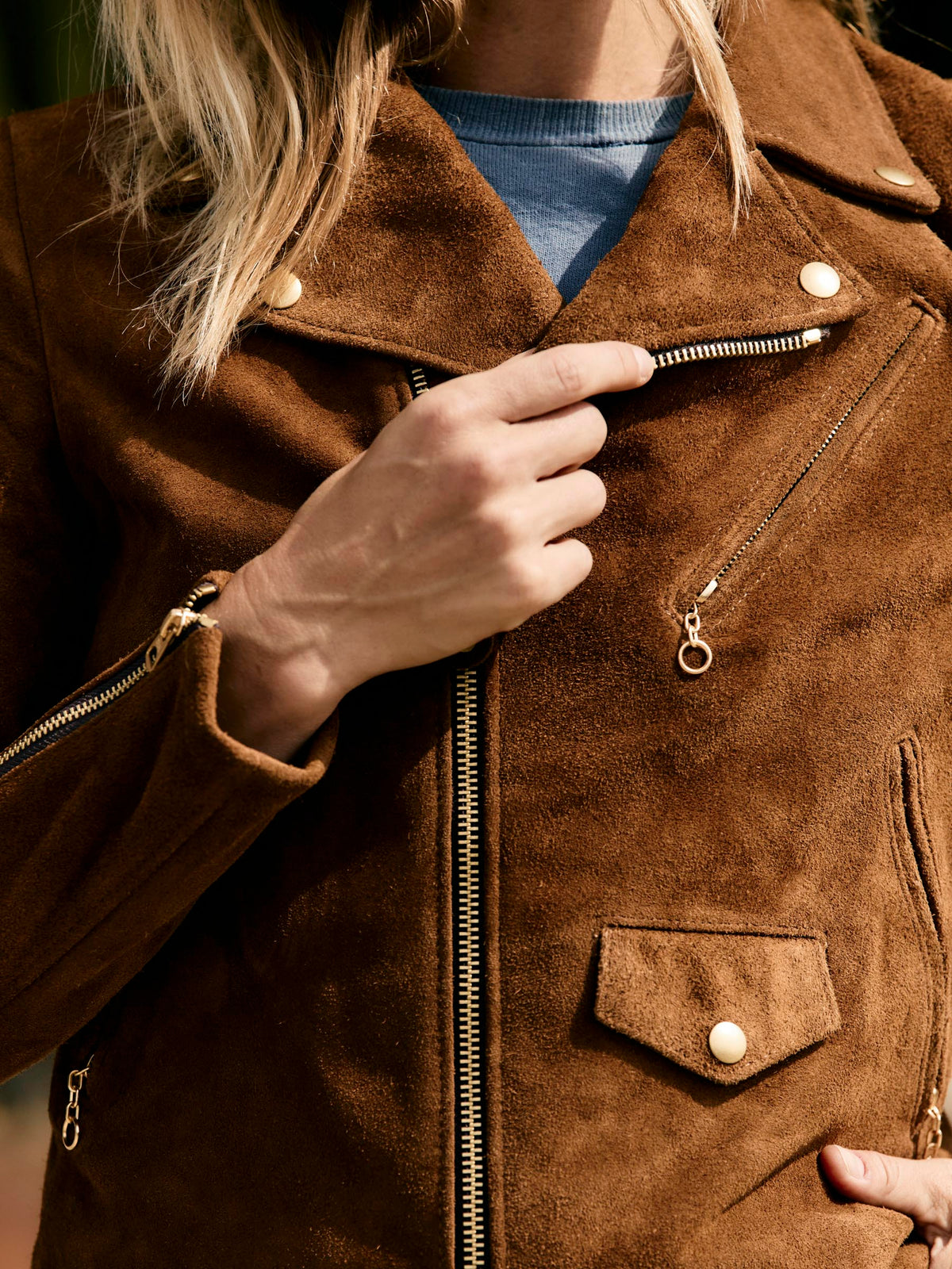 i+w x Schott NYC rough out perfecto jacket