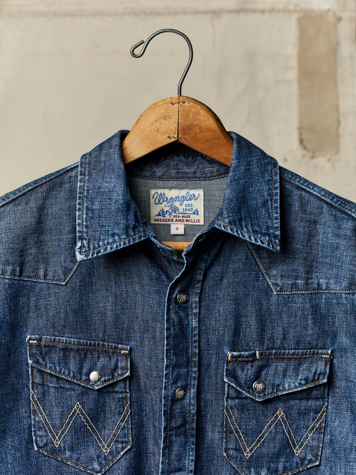 i+w x Wrangler 27MW washed western snap