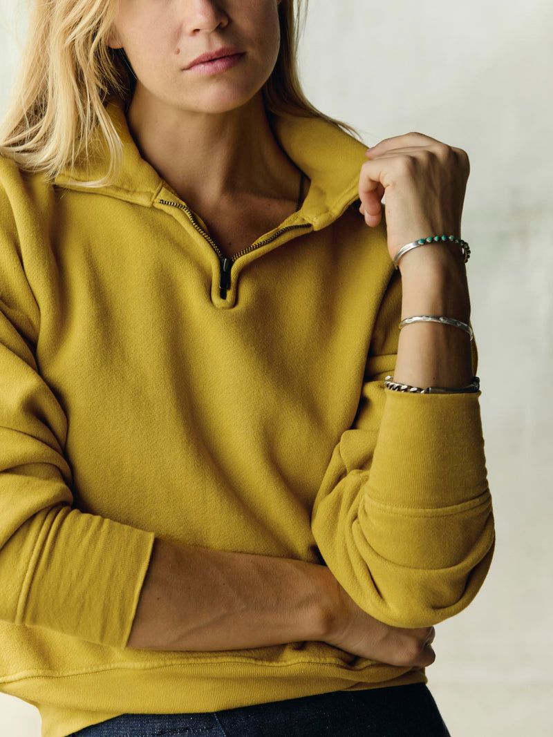 the quarter zip gold pullover