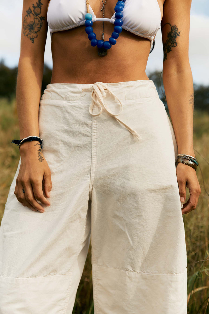 the flight pant in white ripstop