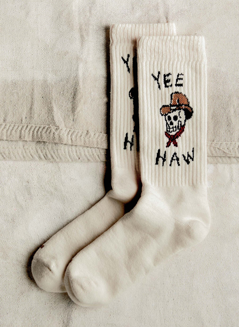 the "yee haw" sock