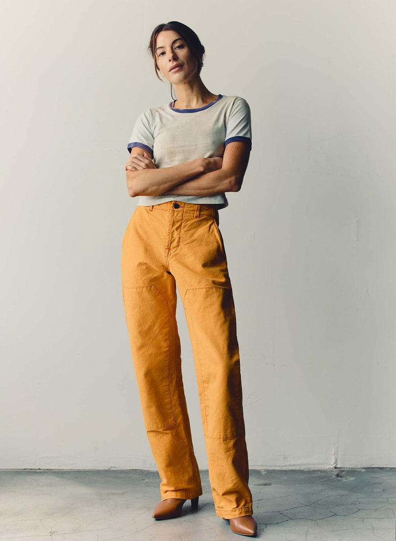 clarke canvas workpant in marigold