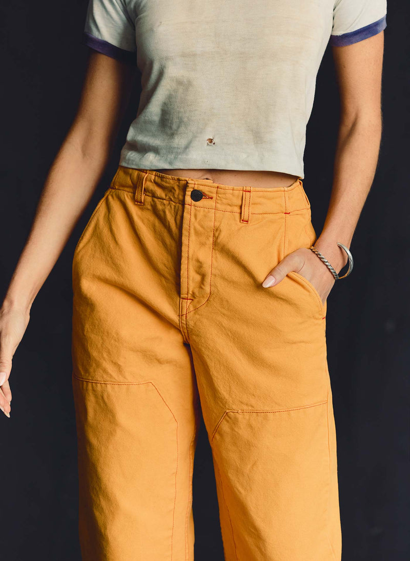 clarke canvas workpant in marigold