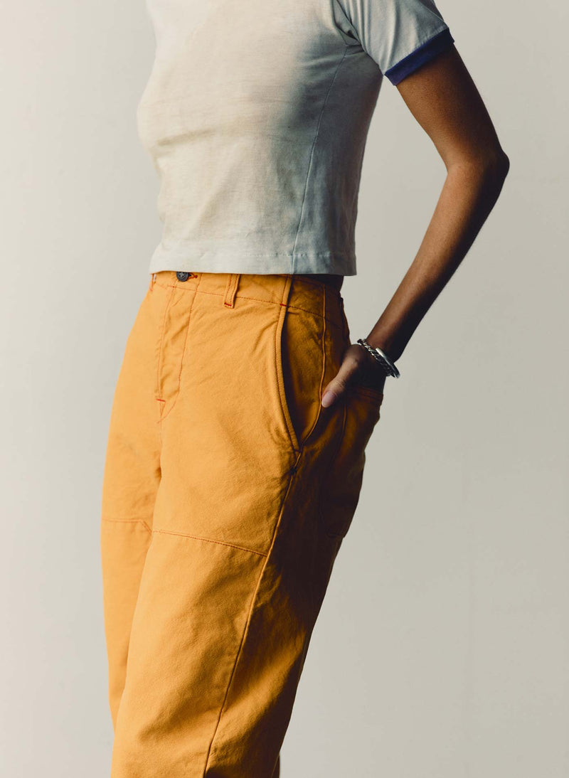 clarke canvas workpant in marigold