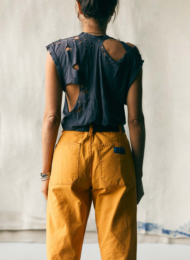 clarke canvas workpant in marigold