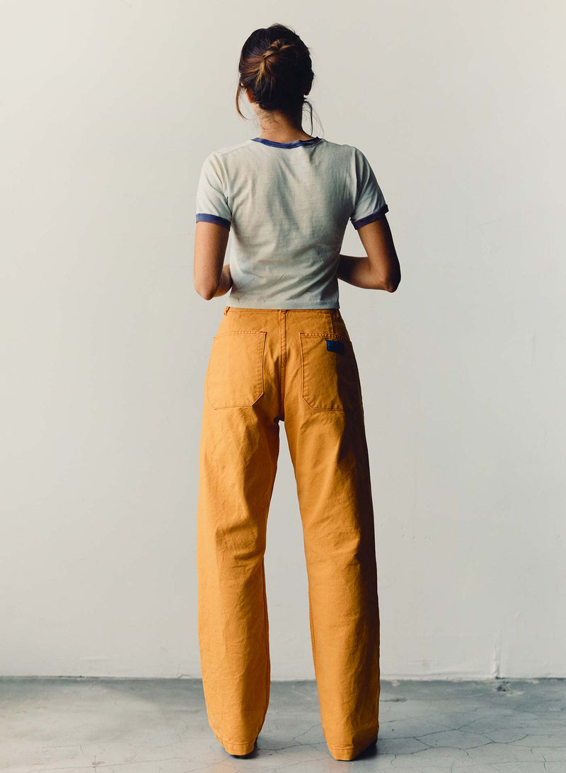 clarke canvas workpant in marigold