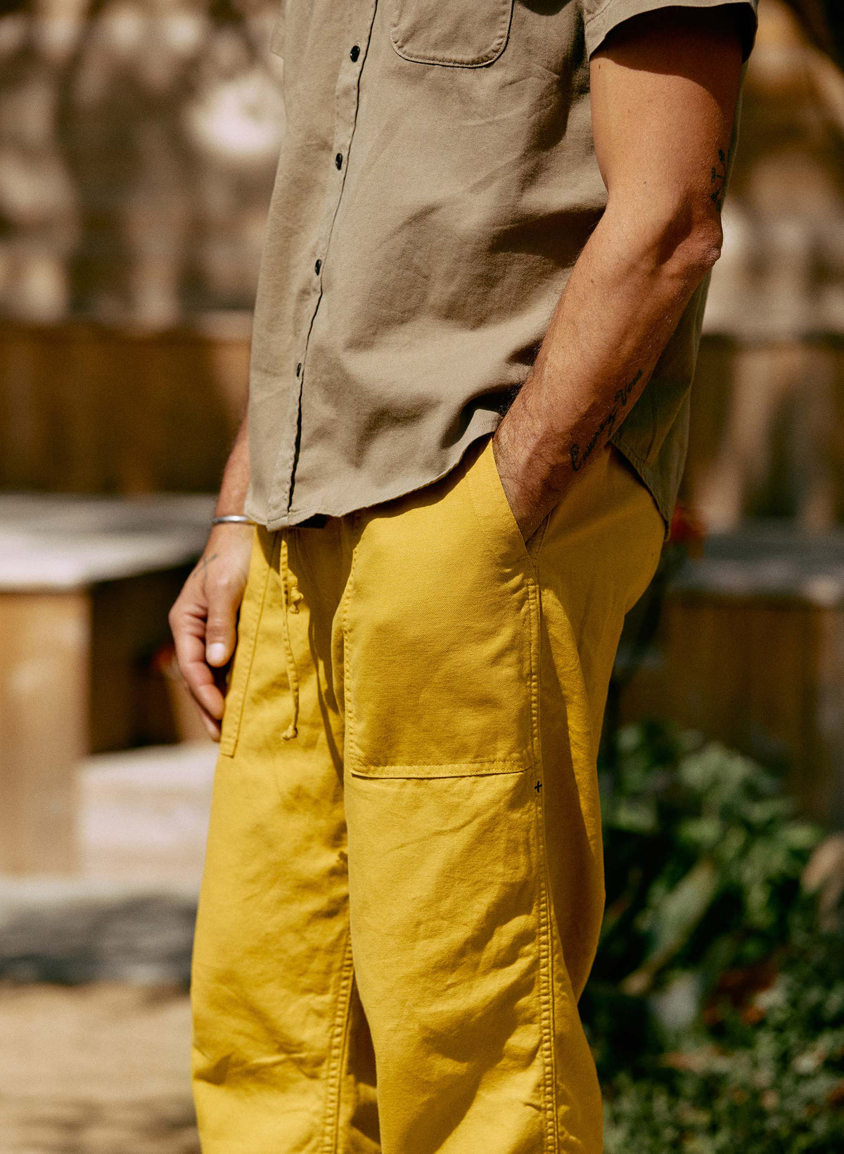 the ventura chore pant in chartreuse
