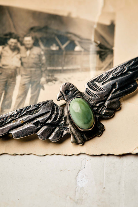 vintage navajo thunderbird pin