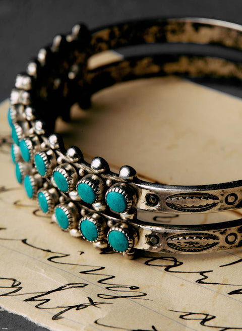 vintage zuni snake eye bracelet