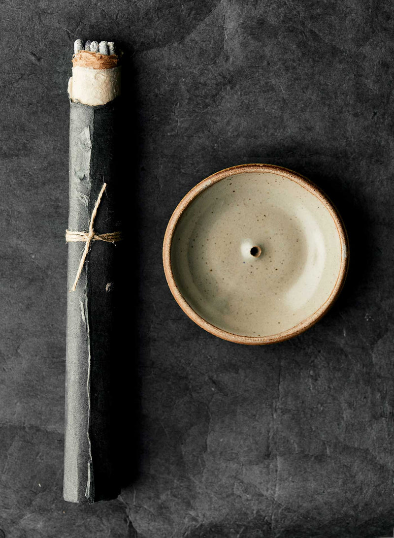 hand-thrown incense holder