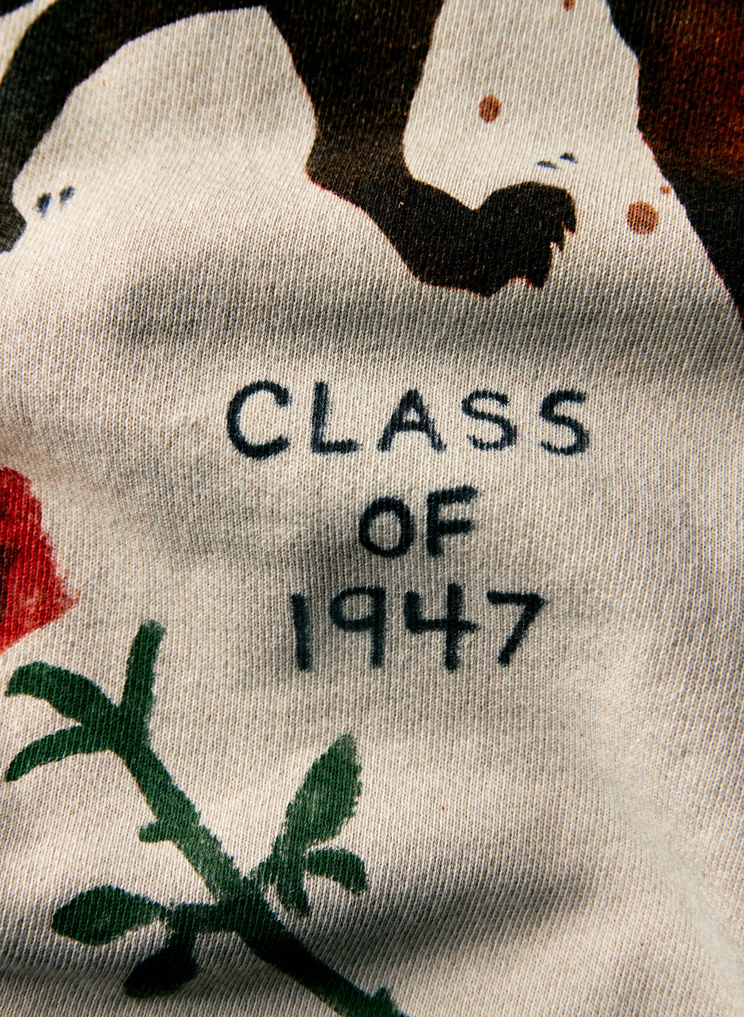 handpainted "class of 47" sweatshirt