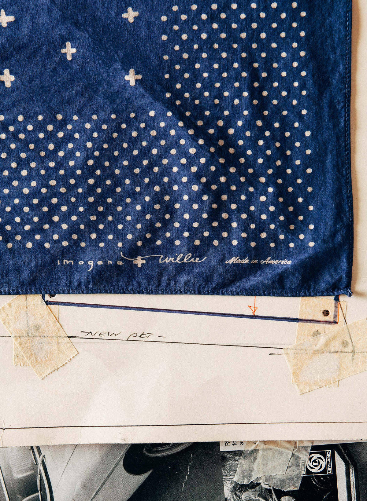 i+w vintage blue bandana