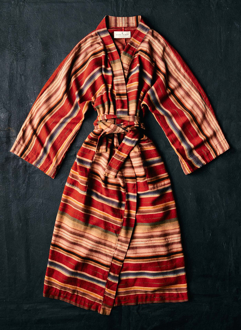 the ojai robe in coastal stripe