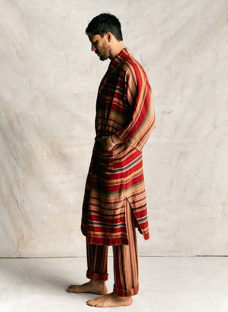 the ojai robe in coastal stripe