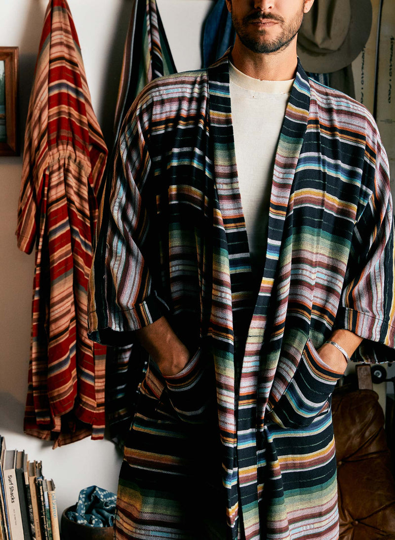 the ojai robe in mesa stripe