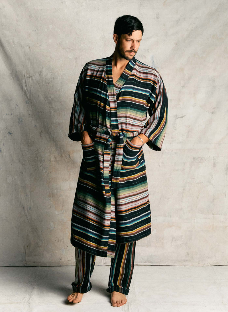 the ojai robe in mesa stripe