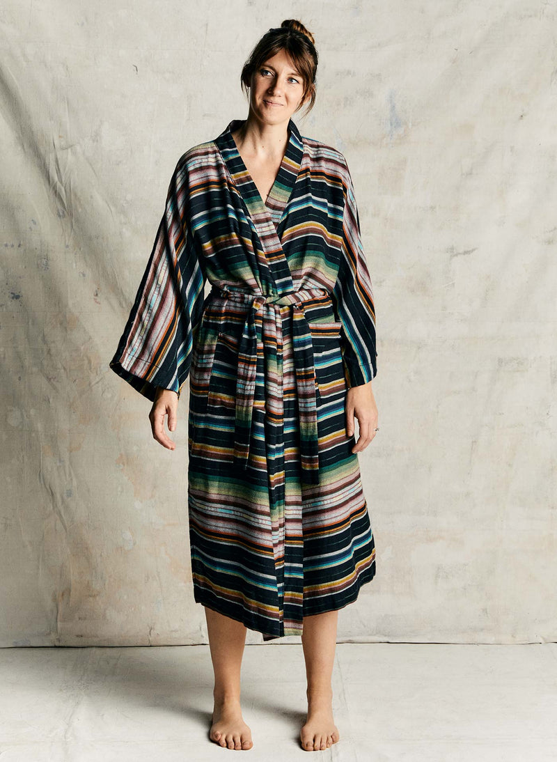 the ojai robe in mesa stripe