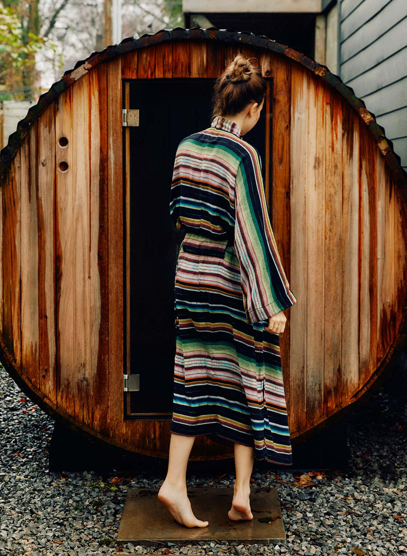 the ojai robe in mesa stripe