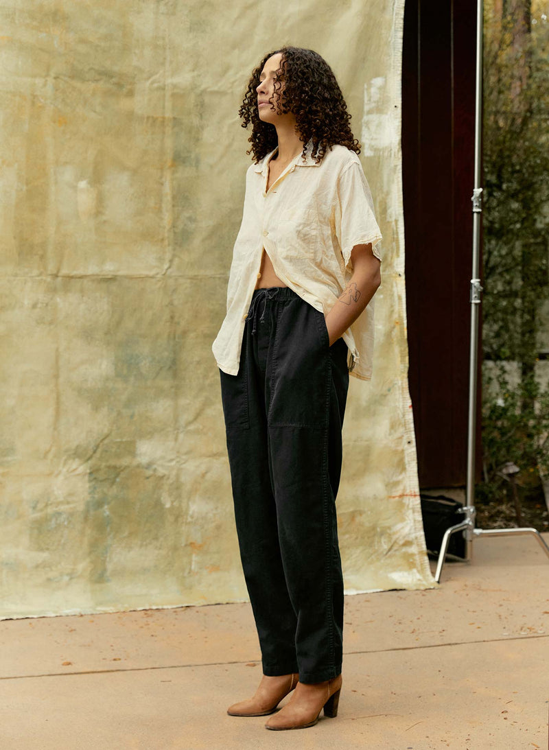 the ventura chore pant in faded black