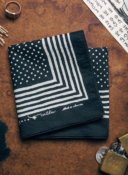 i+w vintage black bandana v2 – imogene + willie