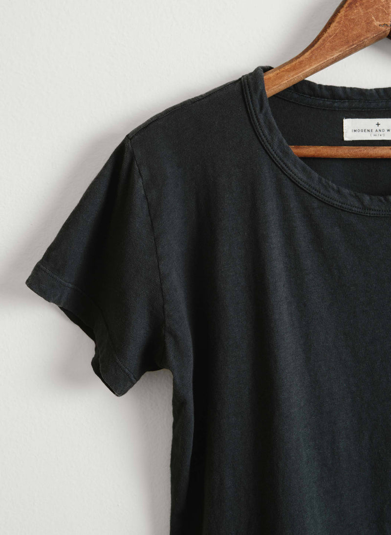 the drop tee in faded black