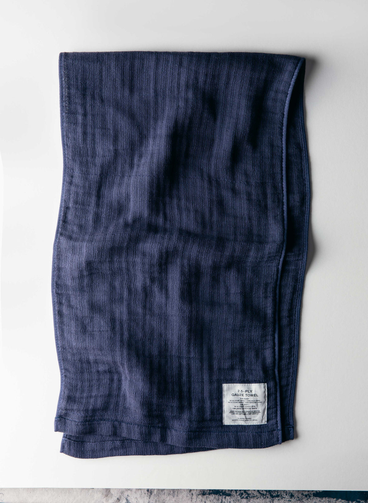 morihata gauze towel in navy