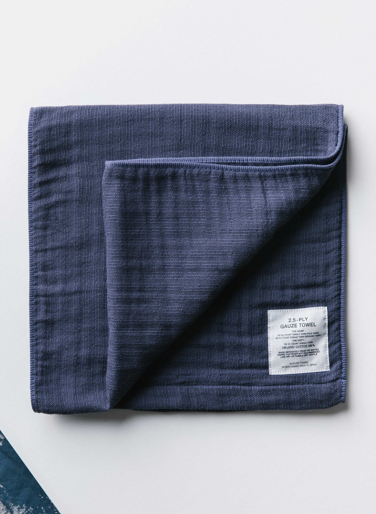 morihata gauze towel in navy