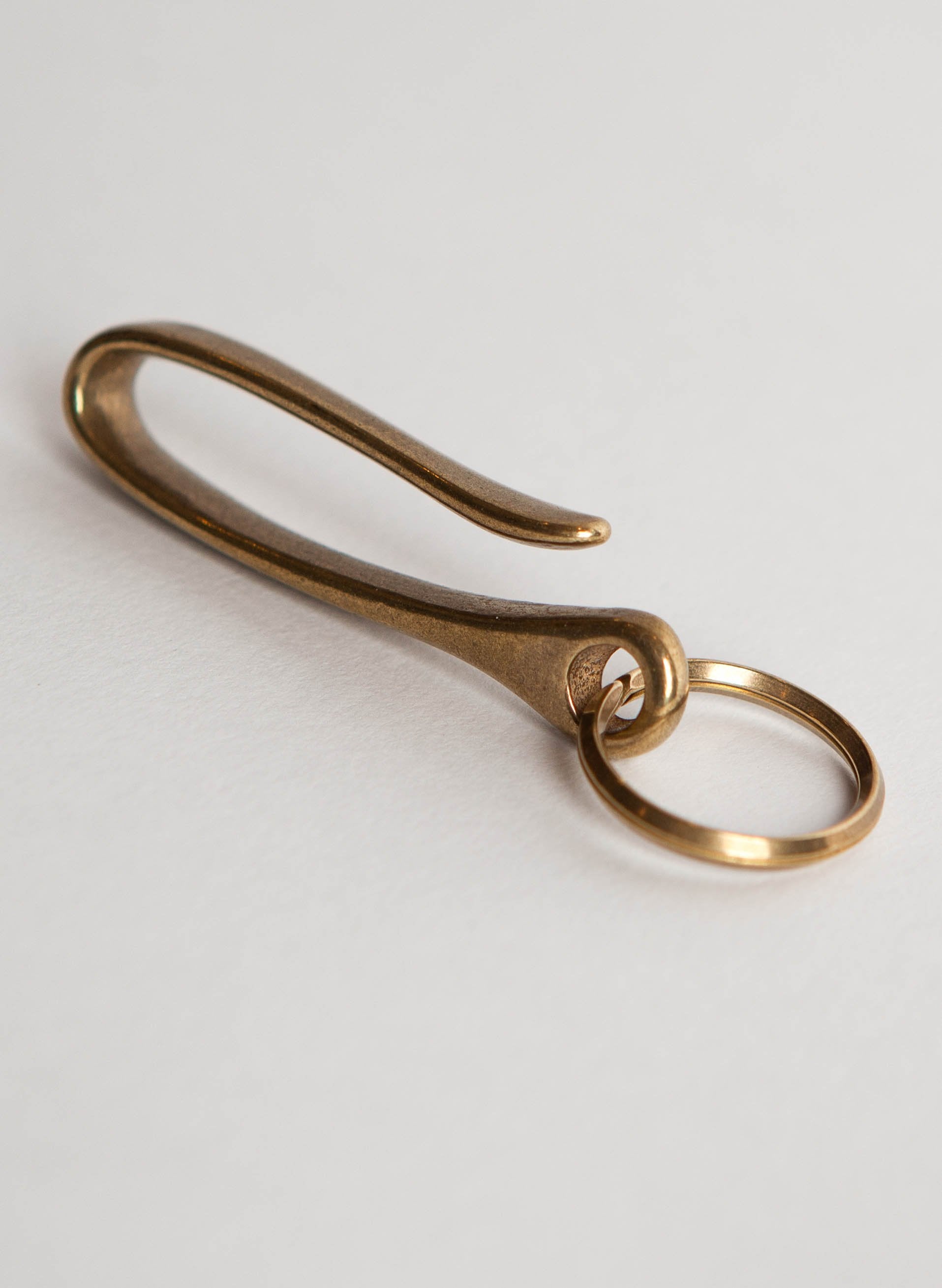 Handmade Brass, Japanese Fish Hook Key Chain Belt Hook Solid Brass