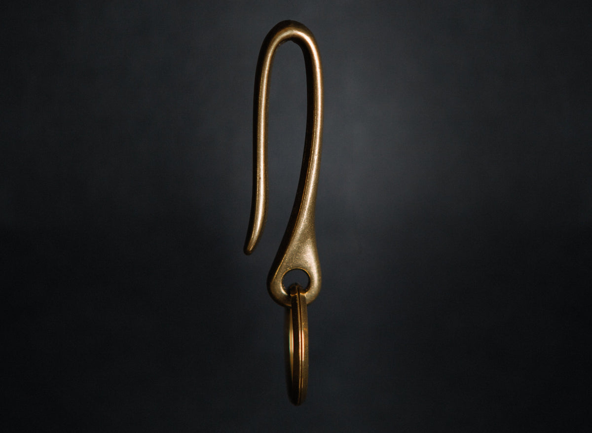 black armory key fish hook japanese brass key hook – imogene + willie