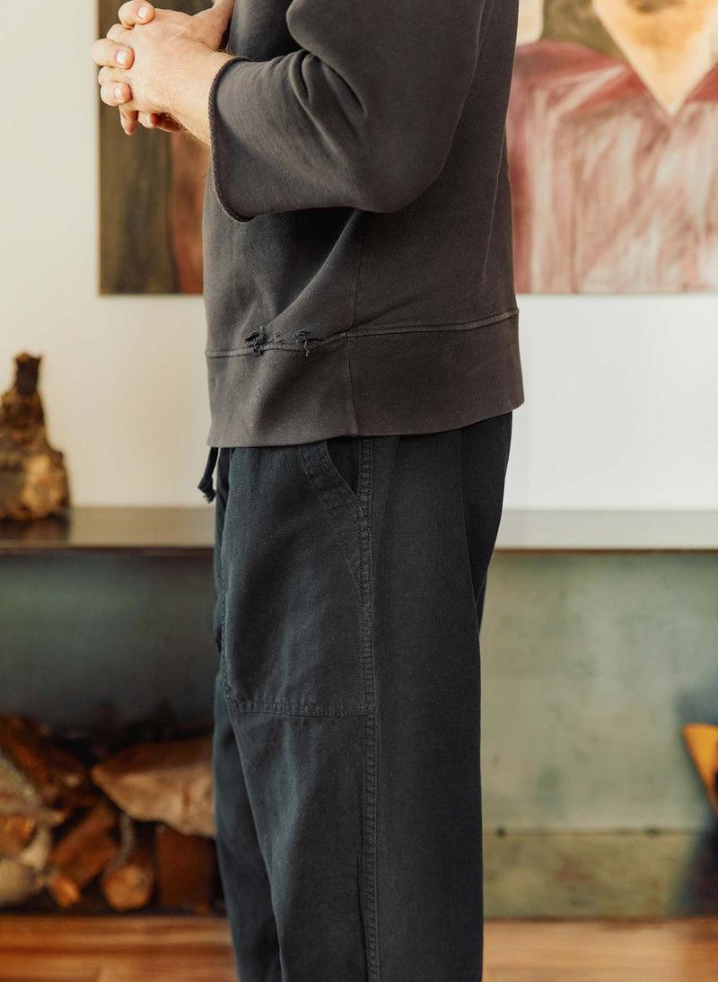 the ventura chore pant in faded black