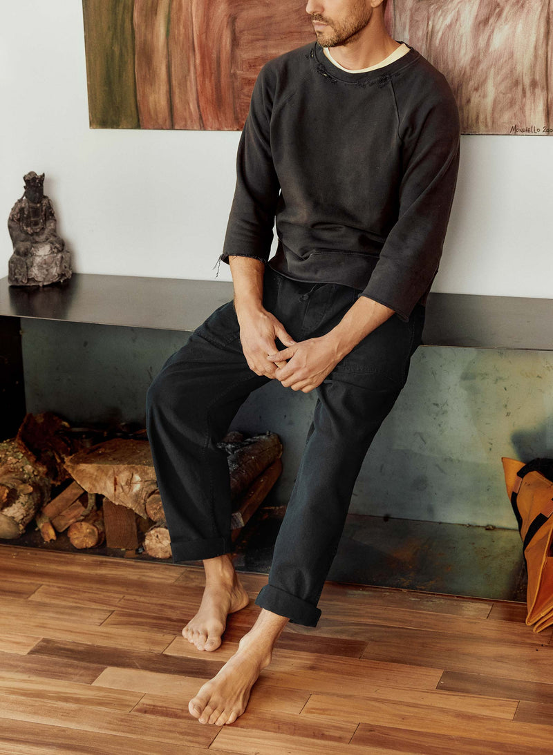 the ventura chore pant in faded black