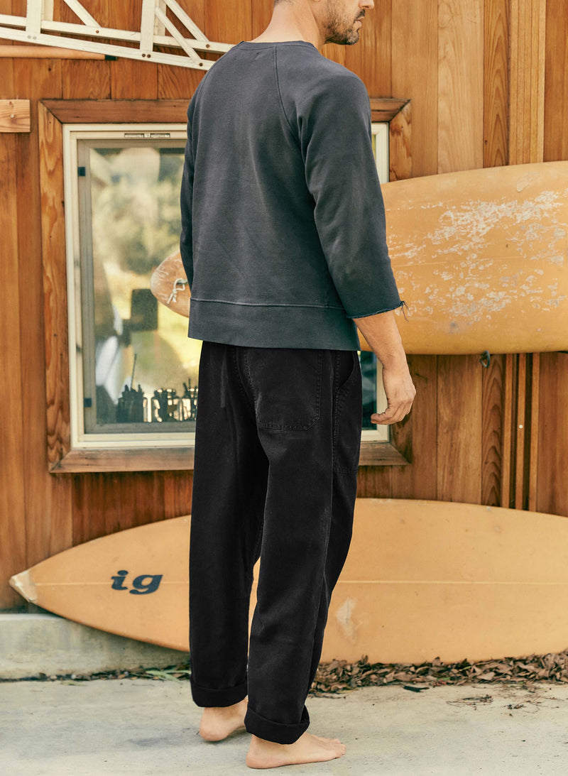 the ventura chore pant in faded black