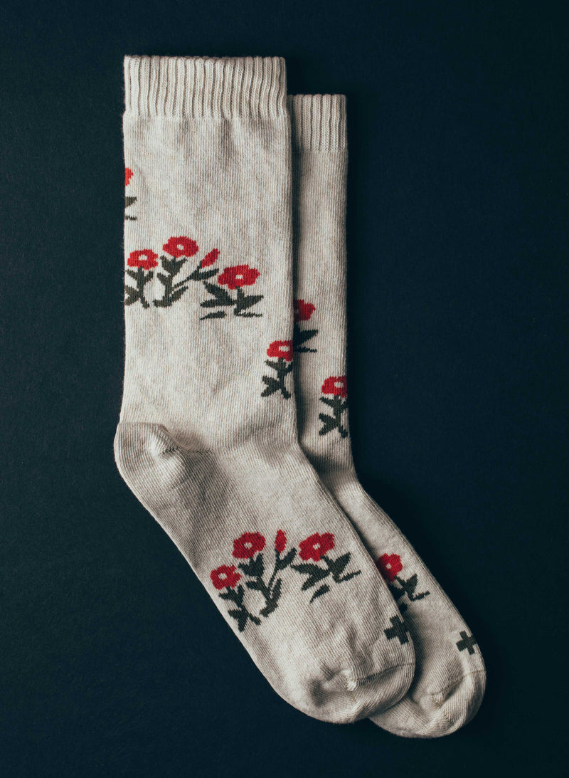 rosebud sock in natural