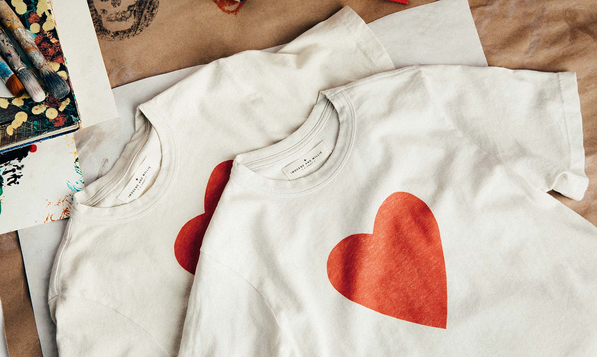the "heart" tee