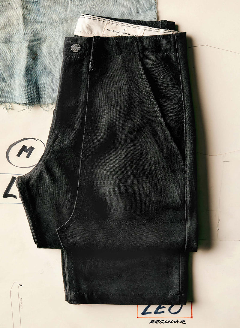 hencye canvas workpant in black