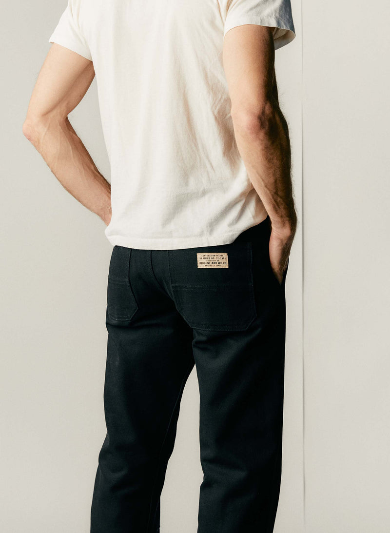 hencye canvas workpant in black