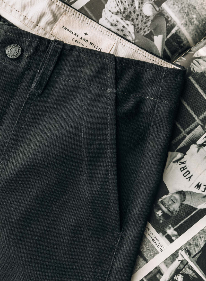 hencye canvas workpant in black