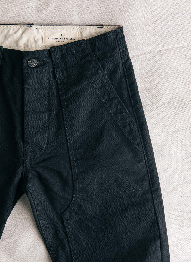 hencye canvas workpant in black